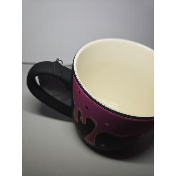 Cobwebs & Cauldrons Halloween Mug, Black & Hot Pink Drip, NEW! - Picture 8 of 11